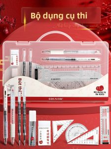 MONLEYTA | Bộ dụng cụ thi cử Bộ dụng cụ thi cử 2B Bút chì kẻ đường tròn thước kẻ tròn Bút chì tròn Bộ dụng cụ học sinh
