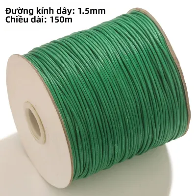 Dây Da Sáp 150m 1.5mm Dùng Làm Đồ Trang Sức - 10 Màu Dây Làm Vòng Cổ Vòng Tay Đồ Thủ Công Tự Làm