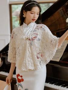 Fashionable Thin Shawl for Cheongsam Vintage National Style Summer Open Cardigan New Chinese Style Windbreaker Stylish And Elegant