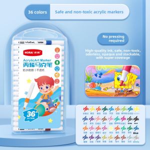 Nora | Art-Specialized Acrylic Markers Not Transparent Overlayer-Friendly Waterproof and Oil-Resistant Smudge-Resistant