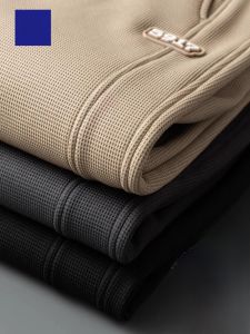 ROMON | Lormen Mens Fleece Lined Casual Pants Thickened Warm Sporty Sweatpants Loose Cuffed Long Trousers Trendy Autumn Winter New Arrival