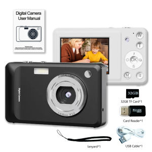 Digital Camera with 32GB TF card 1080p Resolution|USB Rechargeable|1000mAh Battery|Take Pictures & Record Videos|Perfect Gifts