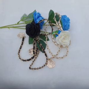 Đai dây xích hoa trà belt da dây hoa