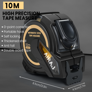 AIRAJ 3M to 10M Metric and imperial system Self-Locking Tape Measure  High - Precision Straightedge Measuring Tool Hand Tool