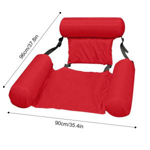 Summer Inflatable Floating Lounger for AdultPortable Pool Float ChairFoldable Recliner for Swimming PoolLakeBeach Relaxation