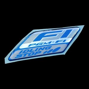 stiker timbul sticker resin FI PGM-FI IDLING STOP & FI PGM-FI HONDA motor warna biru harga per satu biji/pcs
