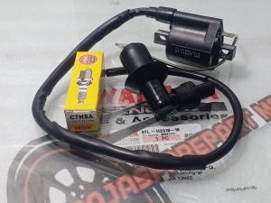 Paket Koil Stater Busi NGK C7HSA Tutup busi mio Sporty Mio smile Mio soul Fino karbu 5TL 5MX