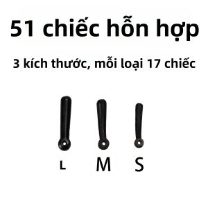 Phao Câu Cá Topranc Black Chống Rối Bộ 50/51 Chiếc Kích Thước S/M/L Phao Nổi Dùng Cho Câu Cá Biển Trên Thuyền