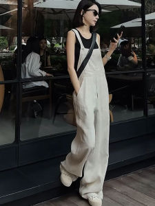 Quần Dài Ống Rộng Vải Lanh Mùa Hè 2025 Phong Cách Mới Cho Nữ Quần Dài Ống Rộng Cạp Cao Quần Áo Công Sở Quần Dài