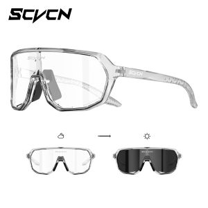 SCVCN UV400 Photochromic Cycling Sunglasses Stylish Outdoor Sports Glasses Hiking Running and Rock Climbing Driving Sunglasses