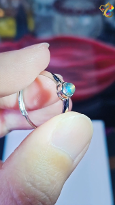 Collection Ceiling Grade Madagascar Colorful Moonstone Full S925 Silver Adjustable Ring