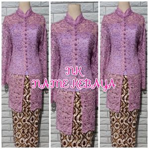 set kebaya pesta kebaya brukat lilac kebaya brukat ibu hajat kebaya besan kebaya btukat warna