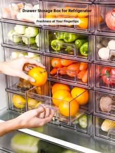 Plastic Drawer Type Refrigerator Organizer