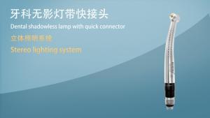 NICEDEN Dental High Speed Hand-piece Shadowless 5 Led Lamp 5 Water Spray Push Button Ceramic Bearing With E-generator Quick Coupler