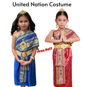 Thailand Cambodia Costume set for kids for United Nation 4 to10 Years old