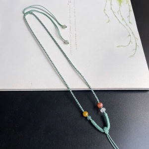 Handmade Four Strand Jade Thread Pendant Rope Adjustable Clavicle Rope Jade Pendant Rope Original Slow System Handmade