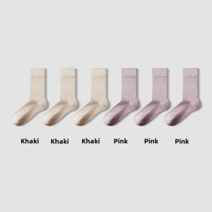 SANBUZHAI | Summer Lightweight Thin Stripe See-Through Mid Calf Socks