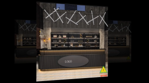 Bàn thu ngân bàn lễ tân bàn tính tiền bằng gỗ MDF QTT502 - NỘI THẤT LẮP RÁP VIENDONGADV