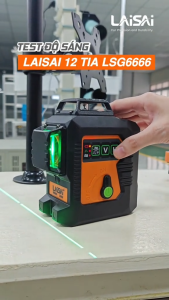 Máy Cân Bằng Laser 12 Tia Xanh LAISAI Cao Cấp Chính Hãng Tia Siêu Sáng Tự Cân Bằng IP54 LSG6666