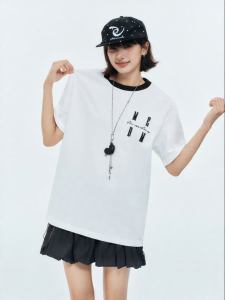 MEDM | Casual T-shirt Trendy Letter Embroidery Loose Fit For Couples