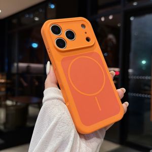 szhaiyu | New Official Liquid Silicone Magnetic Phone Case for IPhone 16 Plus 13 14 15 16 17 18 Pro Max for Magsafe Protector Cover