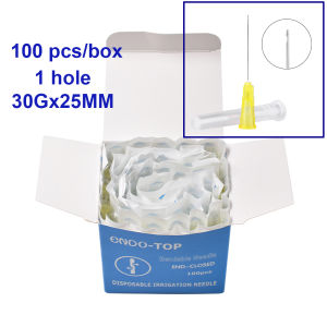 JNSUR 27G/30G Endodontics Irrigator Tips 100pcs Single Pack Irrigation Needles 25MM Disposable Root Canal Cleaning Dentistry
