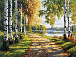 Street Tree Landscape Scenery Art Jigsaw Puzzle 500/1000/1200/2000PCS Immersive Puzzle Game Calming Gift for Adults
