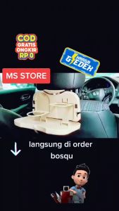 Meja Mobil Multifungsi Portable Lipat Untuk Makan Minum Bahan Tebal Kuat Car Seat Organizer MS