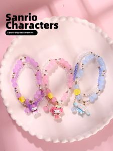 Sanrio Cute Cartoon Bracelet Half Crystal Decorative Fashionable Versatile Sweet Style out Stock Available for Everyone