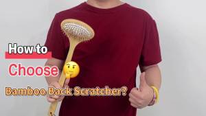 Bamboo Oversize Curved Back Scratcher - Large 104 Wooden Points Provide Instant Itch Relief Curved Handle & Air Cushion Extendable Back Massage for Men Women Adults