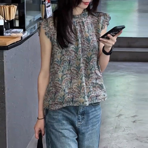 Shalldoer | Retro Hong Kong Style Womens Summer Loose Slim Fit Sleeveless Top And Straight Leg Jeans Two Piece Set Fashionable Casual Outfit