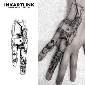 Mechanical fingers Temporary TattooLasts To 15 Days New Technology Magic Waterproof Semi Permanent Sticker.