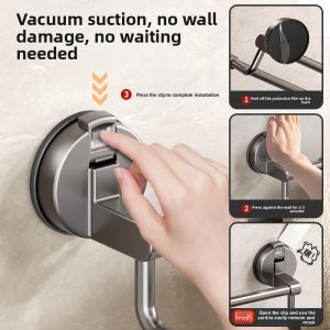 MONLEYTA | Bathroom Slipper Rack Suction Cup Wall Mounted Shoe Holder Storage Shelf Toilet Entrance Organizer German Design No Drilling