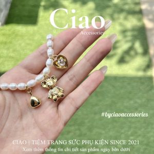 [KHÔNG ĐEN GỈ] Dây chuyền vòng cổ hạt trai nước ngọt mã 98 Ciao