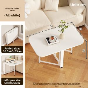Ultra-Thin Foldable Tea Table Cream Style Low Table Home Use Small Apartment Simple Tea Table No Installation Required