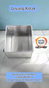 Loyang Bolu Kotak Lapis Legit Tinggi 7cm Ukuran 10-30cm