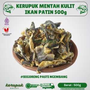 kerupuk mentah kulit ikan patin 500gr