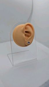 Stud stone earrings silver 6mm bling bling round bilog 92.5 italy silver jewelry(TUNAY NA SILVER)