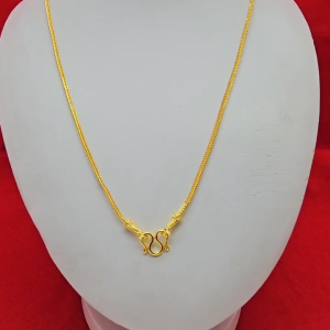 สร้อยคอทอง ลายสี่เสา(ซีตรอง)คั่นหัวจรวด ความยาว 24 นิ้ว เทียบเท่า 2 สลึง ชุบทอง ดีไซน์สวย ทันสมัย ดูดี ใส่แทนของจริงได้