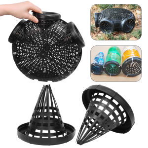 Black Fish Net Cage Fishnet Finless Eel Loach Trap Fishing Pot Durable Plastic Container Mud Cage Container Fishing Traps