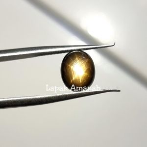 Batu Black Safir Star Asli Natural Original Kualitas Super Black Sapphire