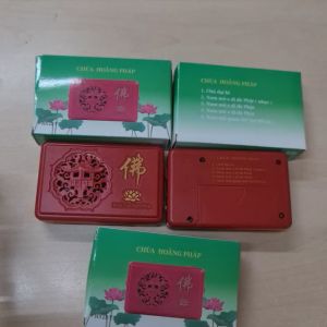 Máy Niệm Phật Để Bàn Thờ 5 Bài - Hộp Màu Xanh Lá