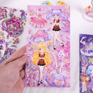 Magic Dress-Up Stickers Gold Foil Handmade DIY Kindergarten Reward Stick-On Art Cards for Girls Ages 3-12 Flash Kids Toys