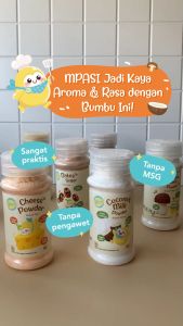 GROUU Cooking Powder Bumbu MPASI Organik No MSG - Kaldu Ayam Jamur Sapi / Keju / Bawang Putih / Rumput Laut / Bubuk Kaldu