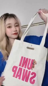 Túi tote đi học đi chơi vải canvas UNISWAP vải 2 lớp siêu dày siêu đáng yêu_TamaChan Shop