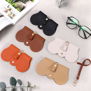 [Muswannas] Túi Kính râm chất liệu da PU lưu trữ Kính mắt Ốp bảo vệ chống lực đè phụ kiện kính kẹp kính mắt dễ thương