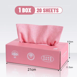 ผ้าขี้ริ้วแบบนิ่มสำหรับเช็ดจานผ้าผ้าเช็ดจานซับน้ำดึงออกได้ในห้องครัวผ้าทำความสะอาดไมโครไฟเบอร์20ชิ้น/กล่องผ้าเช็ดตัวคอตตอน