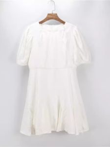 Váy Ngắn Tay Thanh Lịch Phong Cách Hàn Quốc Mùa Hè Mới Về Váy Chữ a Cạp Cao Cotton Thường Ngày Cho Nữ