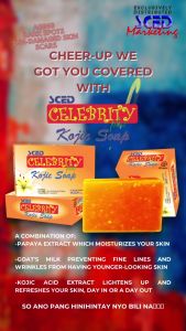 (240 3PCS) SCED CELEBRITY KOJIC SOAP 90g