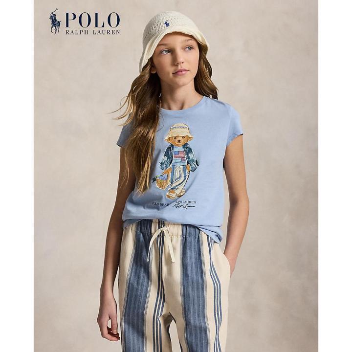 Polo Ralph Lauren Kids (Girl) Polo Bear Cotton Jersey Tee